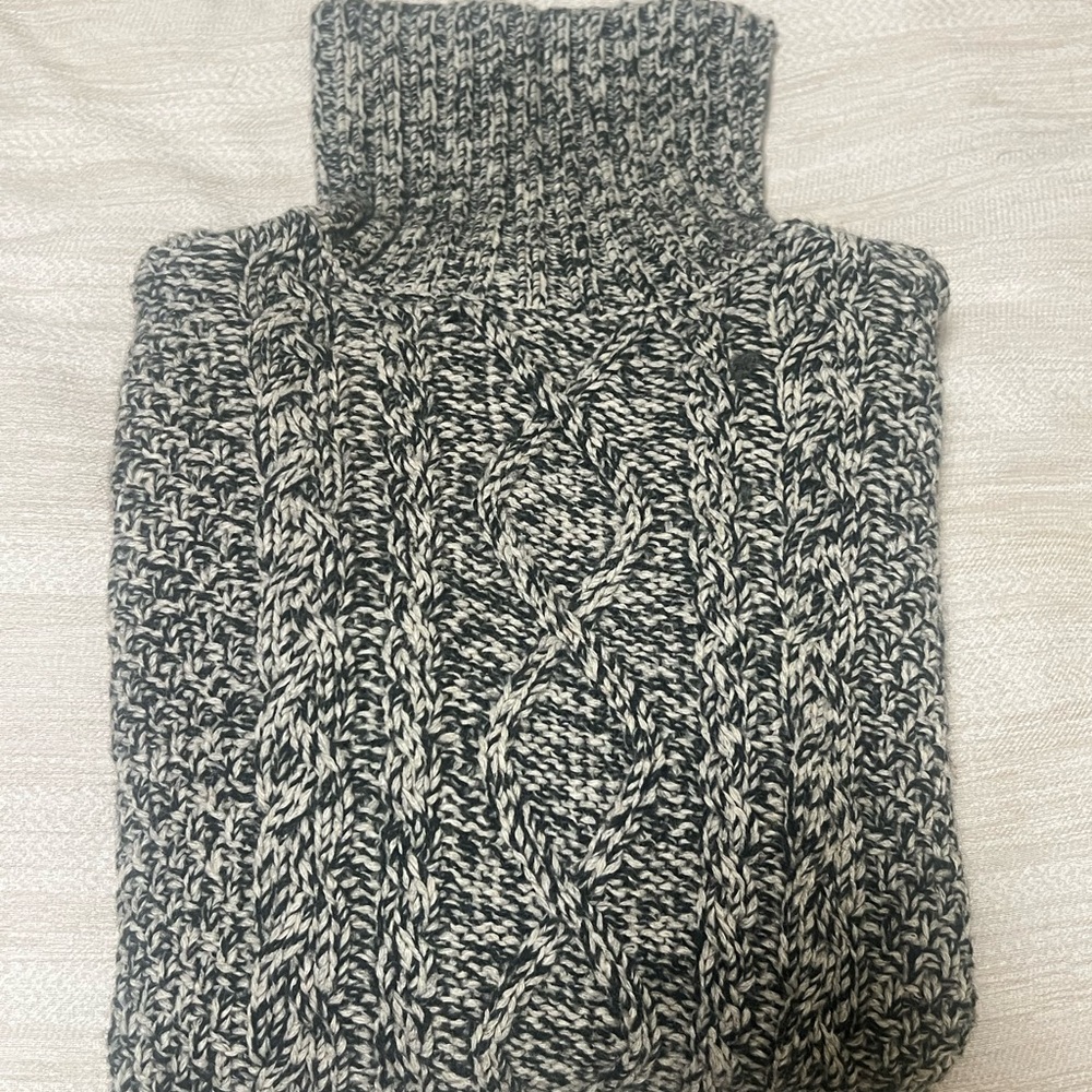 Vince Black and White Turtleneck Sweater